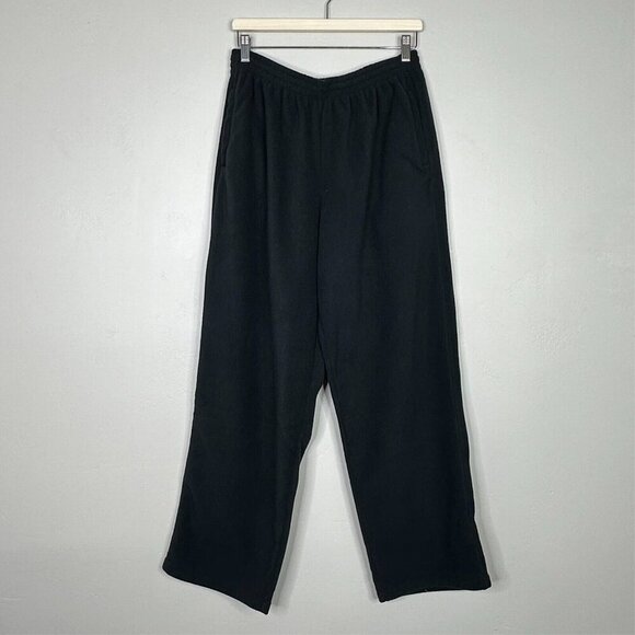 Skims Pants - SKIMS Pants Women M Onyx Boyfriend Fleece Lounge Classic Straight Leg Soft Cozy
